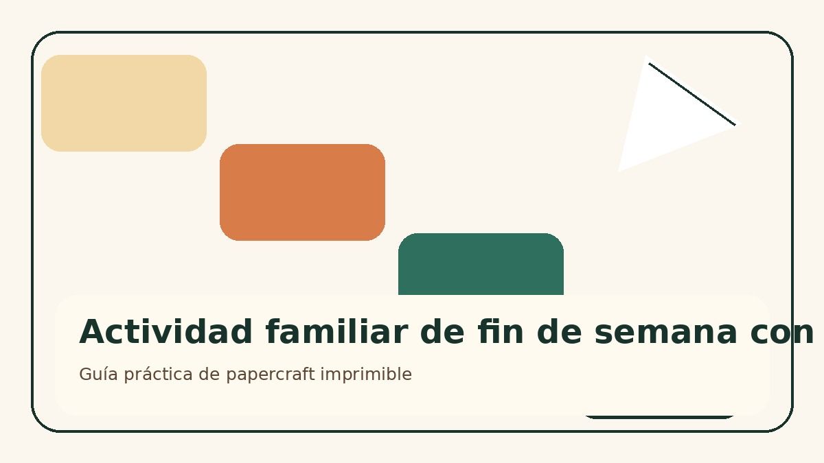 Actividad familiar de fin de semana con papercraft fácil
