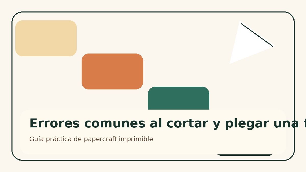 Errores comunes al cortar y plegar una figura de papel