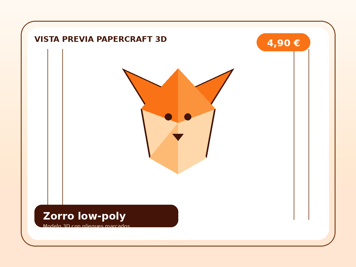 Kit zorro papercraft 3D